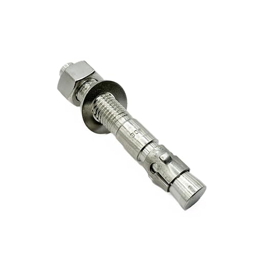 Wedge Anchors – Heavy-Duty 304 Stainless Steel Expansion Bolts for Concrete & Masonry, Rust-Resistant & Durable - 7/8" X 6" - 5 Pack