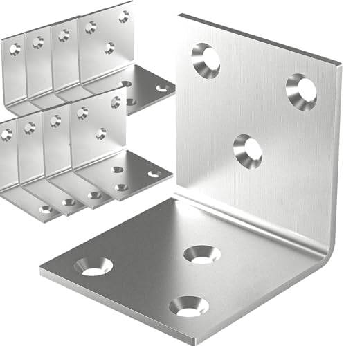 20Pcs Stainless Steel Angle Bracket 2In Heavy Duty Corner Brackets for Wood