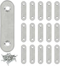 16 Pack 2.5 Inch Stainless Steel Flat Plate Straight Bracket