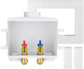 EFIELD Double Drain 1/2 Inch Push Fit Connection x 3/4 Inch MHT Washing Machine Outlet Box,(WM043)