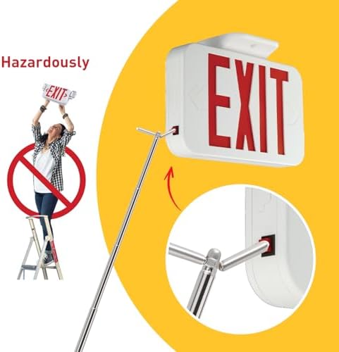 Smoke Detector Tester Pole - Smoke Detector and Emergency Exit Light Extendable Pole Tester - Emergency Light Testing Pole - Ensuring Safe and Efficient Testing of Life Safety Products,2 Pack