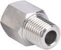 Stainless Steel 304 3/8" NPT Female x M20*1.5 Male Thread Adapter Metric Convert NPT Pipe Fiiting 1pc