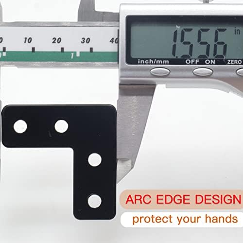 20-Pack Steel Flat Mending Plate Corner Brace 1.6x1.6inch for Wood