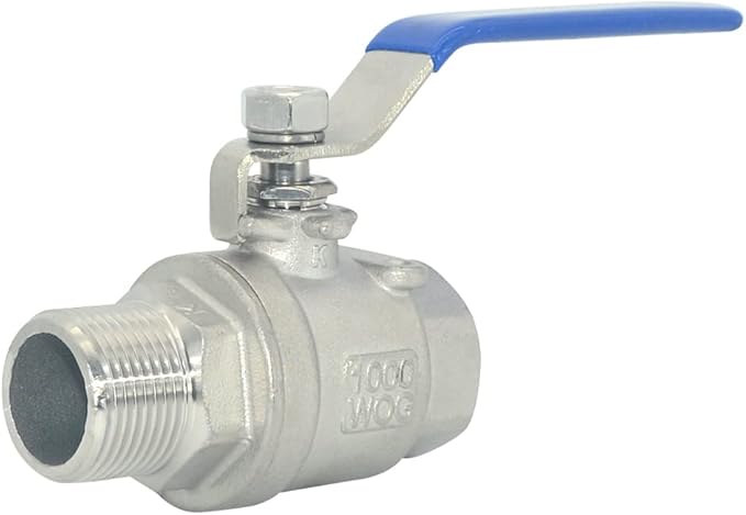 1Pcs Full Port Ball Valve 1'' - Heavy Duty Male NPT (MNPT) X Female NPT (FNPT) Thread with Long Handle Switch,Stainless Steel 304 for Water, Oil, and Gas,1000WOG