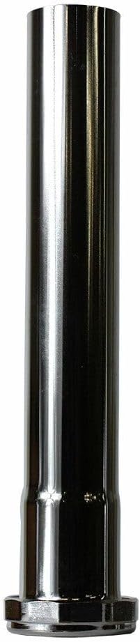 Replacement 22 Gauge 1-1/4 Inch x 8 Inch Chrome Plated Brass Tubular Extension Tube Slip Joint Connection - Includes Nuts and Washers for Thrifco Plumbing 4400649