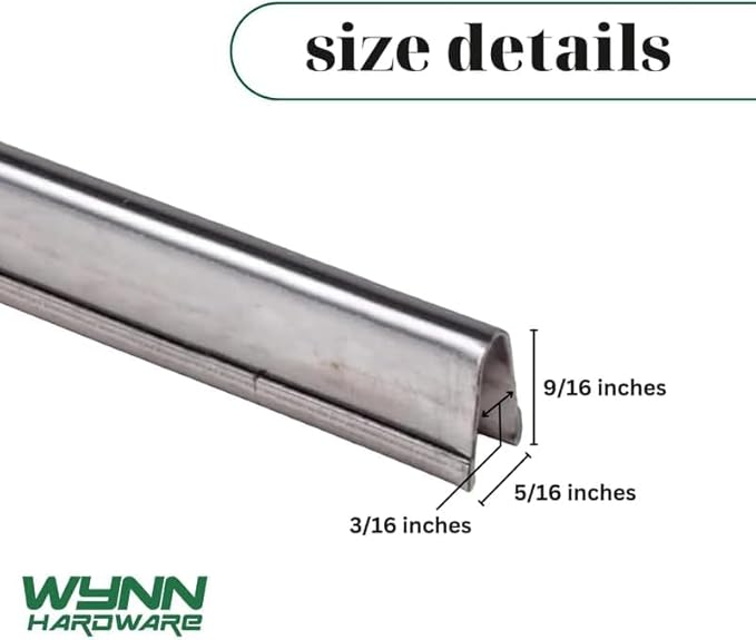 Sliding Door Repair Track Cover Repair Worn Damaged Sliding Glass Door Repair Horizontal Sliding Window Tracks Stainless Steel | Track Replacement for Patio Glass Door Repair (8 Feet)