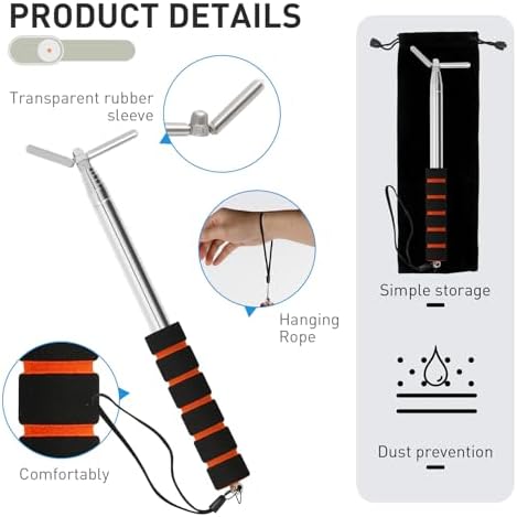 Smoke Detector Tester Pole - Smoke Detector and Emergency Exit Light Extendable Pole Tester - Emergency Light Testing Pole - Ensuring Safe and Efficient Testing of Life Safety Products,2 Pack