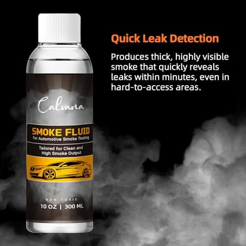 Calvana (2-Pack 10 fl.oz Smoke Machine Liquid, Oil Leak Detection Kit, for Automotive Smoke Leak Detector