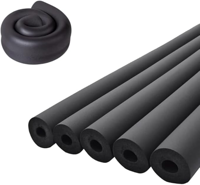 2pcs Pipe Insulation Foam Tube 1/4" ID*3/8" Foam Tubing Black Pipe Cover Heat Preservation for Outdoor Water Pipe Insulation,AC Unit, Guitar Stands, Exercise Machine Handle and Roof Rack Etc