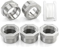 TAISHER 5PCS 304 Stainless Steel Reducer Hex Bushing, 1-1/2" NPT Male x 1-1/4" NPT Female, Reducing Pipe Adapter Fitting