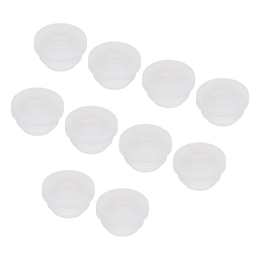 MECCANIXITY 20Pcs Snap Rubber Grommet Plug Mount Dia 9mm ID 6.2mm Narrow Groove Width 2mm Seal Anti-Scratch for Electrical Box Cable Pipes Transparent