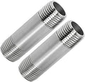 304 Stainless Steel Nipple Pipe Fitting 3/4" NPT X 3/4" NPT Male Thread Cast Pipe Fittings 2" 50mm Length (pack of 2)