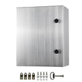 MJ-Box Steel Electrical Enclosure Box 32 x 24 x 8'' 304 Stainless Steel Electrical Enclosure IP66 Waterproof & Dustproof Outdoor/Indoor NEMA 4X Stainless Steel Enclosure