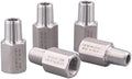 Forged Reducer Adapter Fitting - Stainless Steel 304 Reducing Pipe Connector, 1/8" NPT Female x 1/8" NPT Male (pack of 5)
