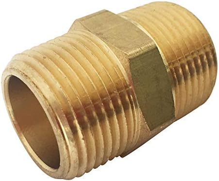 Brass Pipe Fitting Assortment Kit, 3/8" x 3/8" NPT Male Nipple & 3/8" NPT Male x 1/4" NPT Male Reducing Nipple & 1/2" NPT Male x 1/4" NPT Female Bushing