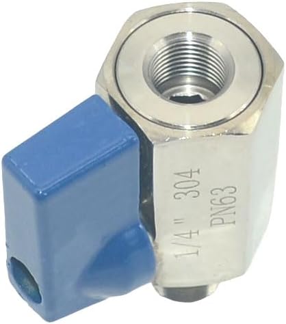 2 Pack Mini Ball Valve, Stainless Steel Female x Male NPT Thread Shut-Off Valve (1/4")
