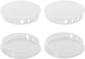 uxcell 4Pcs Plastic Hole Plugs, 60mm(2-3/8") Flush Type Panel Plugs, Round Snap Knockout Locking Plugs for Furniture Insert End Caps Panels, White