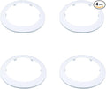 142mm Pipe Cover Decoration; Fit 5.59" Outer Diameter Pipe/Hole; White PP Plastic Escutcheon Collar; Snap-on Water Escutcheon Plate for Bathroom Kitchen Wall Tube Decor 4 Pcs