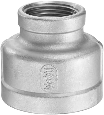 HARFINGTON Reducing Coupling 1-1/4"x3/4" NPT Female 304 Stainless Steel