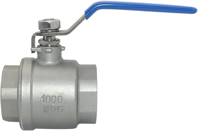 DAN SPEED 1-1/4" Female 316 Stainless Steel Full Port Ball Valve Vinyl Handle WOG1000 (1-1/4 inch)