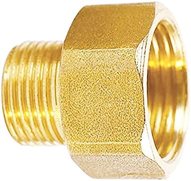 Joywayus 2 Pack Brass 1/2" G Female x 1/4" NPT Male Pipe Fitting Adapter