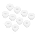 MECCANIXITY 20Pcs Snap Silicone Rubber Grommet Plug Mount Dia 7mm ID 4.5mm Narrow Groove Width 2mm Seal Anti-Scratch Sleeves for Electrical Box Cable Pipes White