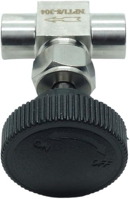 1 Piece Stainless Steel 304 Instrument Gas Needle Valve 1/8" NPT Female x 1/8 NPT Female