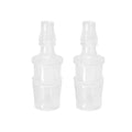 Quickun Plastic Hose Barb Reducer Fitting 1/2" to 1/4" Barbed Reducing Union Adapter Splicer Mender Joint Fitting (Pack of 2)