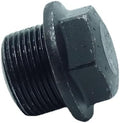 M24X1.5 Plug Metric Male Thread Hex Head Pipe Plug with Flange Black Carbon Steel Fitting for Terminate Pipe Ends 1 Piece