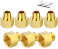 7PCS Brass Reducer Adapter Pipe Fitting, 1/4"NPT Female x 1/4"NPT Male, for Oil/Water/Gas