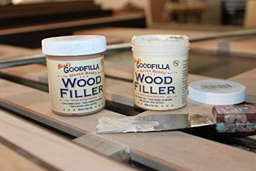 Goodfilla Mahogany, 8 oz, Wood and Grain Filler, Stainable, Tintable, Sandable, Zero Waste, Non-Toxic, USA Made