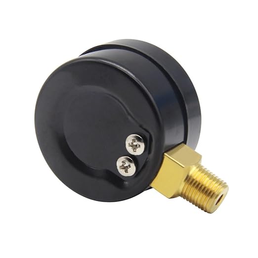 Pressure Gauge 0-200PSI 1-1/2" Dial Stainless Steel Case 1/8" NPT Male Brass Bottom Mount Include 1/2" NPT and 3/8" NPT Connector Universal Multifunctional