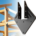 20 Pack Hurricane Ties, 18-Gauge Heavy Duty Joist Hangers, Galvanized Rafter Hurricane Clips, Rafter Brackets Fit 2X Truss to Rafter Connector, for Roofing Trusses Wood Timber Connectors