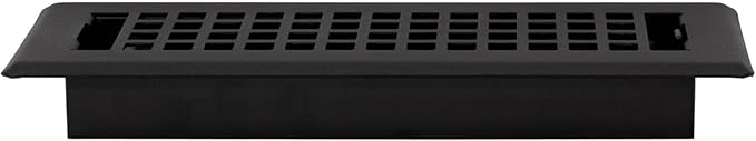Decor Grates LTH310-BLK Lattice Floor Register, 3x10 Inches, Black,(Alloy Steel, Plastic)