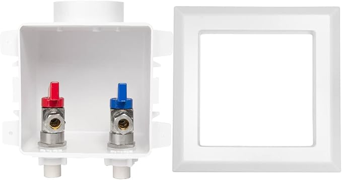 EFIELD Pre-Assembled Faucet Outlet Box, 1/2-Inch CPVC PPE Intet with Installed 1/4-Turn Ball Valve for Hot & Cold Water Supply, Chrome Plate,(FC001)
