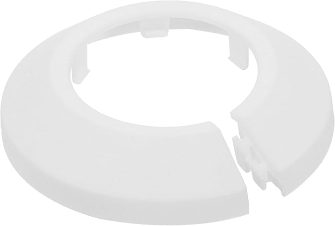 uxcell Escutcheon Plate, 1Pcs 32mm - Fit 1.26" Outer Diameter Split Pipe Flange Water Pipe Cover Collar Decoration, PP Plastic Plumbing Cover Plates (White)