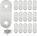16 Pack 1.5 Inch Stainless Steel Flat Plate Straight Bracket