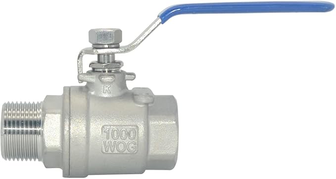 1Pcs Full Port Ball Valve 1'' - Heavy Duty Male NPT (MNPT) X Female NPT (FNPT) Thread with Long Handle Switch,Stainless Steel 304 for Water, Oil, and Gas,1000WOG