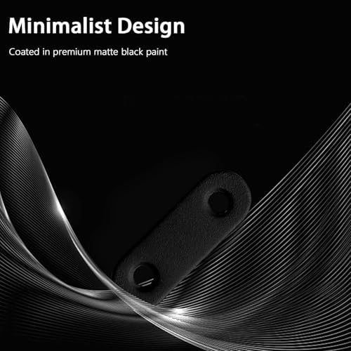 12 Pcs Mending Plate, 1.81 x 0.6 inch Stainless Steel Flat Plates with Holes, Straight Metal Mounting Braces Brackets Kit for Furniture, Wood Joint Connector (Black, 1.81 inch)