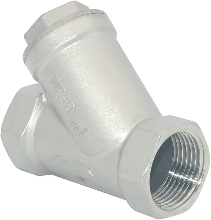 Strainer Mesh Filter Valve,800WOG Y-Spring NPT Female Check Valve,Stainless Steel SS316 CF8M (1")