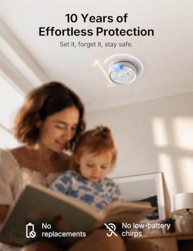X-Sense Interconnected Smoke Detector, 10-Year Battery, SD20-W, 1-Pack