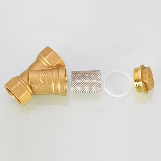 Joywayus Brass 1/2" Female Thread Y Shaped Strainer Filter Valve Pipe Fittings Adaptor Connector for Water Oil Separation