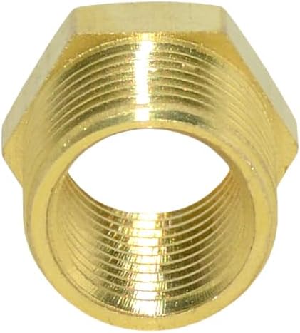 2pcs 1/4" NPT Male To 3/8" NPT Female Brass Reducer Thread Hex Bushing Brass Threaded Pipe Fitting,Hex Reducing Convert Adapter Pipe Fitting (1/4"*3/8")