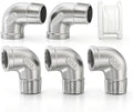 TAISHER 5PCS 304 Stainless Steel 90 Degree elbow,3/8 Inch NPT Male Pipe to 3/8 Inch NPT Female 304 Stainless Pipe Fitting