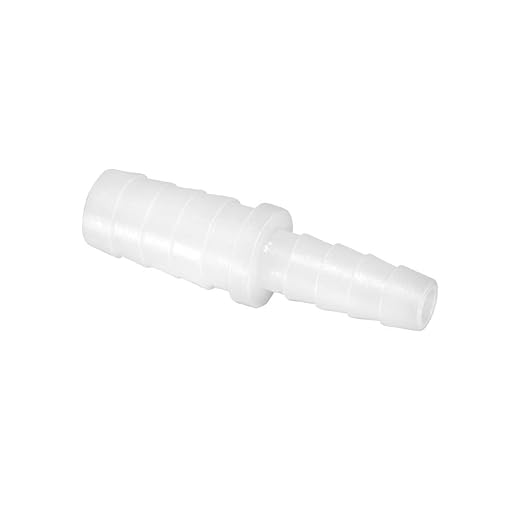 Quickun Plastic Hose Barb Reducer Fitting 3/8" to 1/4" Barbed Reducing Union Adapter Splicer Mender Joint Fitting (Pack of 5)