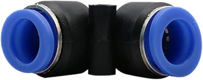 Elbow Push to Connect Fitting, 3/8" OD Pneumatic Air Line 90 Degree Quick Push Lock Adapter (Pack of 10)