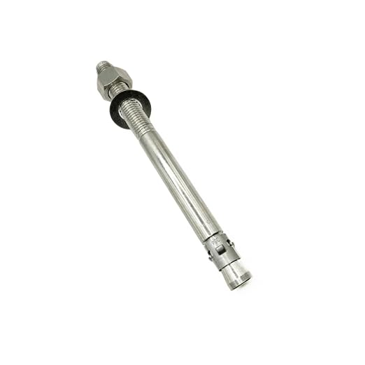 Wedge Anchors – Heavy-Duty 304 Stainless Steel Expansion Bolts for Concrete & Masonry, Rust-Resistant & Durable - 1" X 12" - 5 Pack