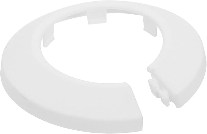uxcell Escutcheon Plate, 1Pcs 43mm - Fit 1.66" Outer Diameter Split Pipe Flange Water Pipe Cover Collar Decoration, PP Plastic Plumbing Cover Plates (White)