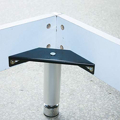 Corner Brace Bracket, 2 PCS Corner Bracket Brace Plate Trapezoid Flange Angle Bracket Heavy Duty Bed Frame Accessories Furniture Fastener Joint Corner Connector, Metal Bed Gusset 230x 92x 71mm Black
