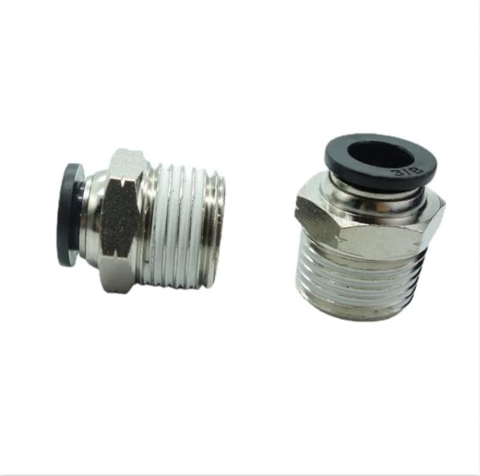 CDQBWQDJT 5 Pcs Pneumation Fitting 3/8" Tube OD Push To Connect X 1/2 NPT Pipe Male Connector